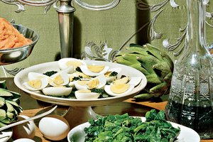 Farm Eggs with Watercress and Parsley Sauce