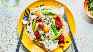 Fish Packets With Snap Peas, Tomatoes, and Herb Butter