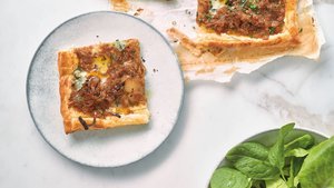 French Onion and Blue Cheese Tart