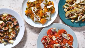 Fresh Fruit With Cheese and Peppery Nuts