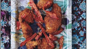 Fried Chicken with Bacon and Pepper Cream Gravy