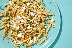 Gemelli with Summer Squash and Herby Breadcrumbs