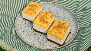 Ginger-Lime No-Bake Cheesecake Bars