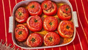 Gingery Pork Stuffed Tomatoes