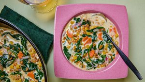 Green Curry Lentils and Pasta