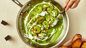 Green Shrimp and Grilled Bread