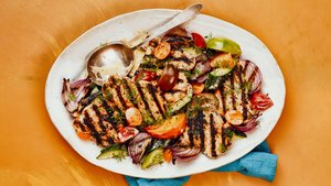 Grilled Buttermilk Chicken With Summer Salad