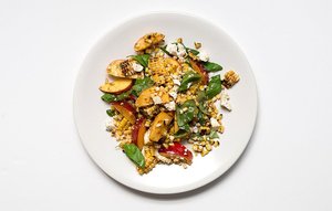 Grilled Corn and Nectarine Salad with Toasted Spice Vinaigrette