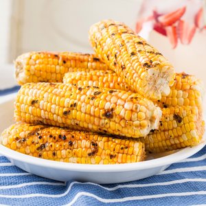 Grilled Corn with Honey-Ginger Barbecue Sauce