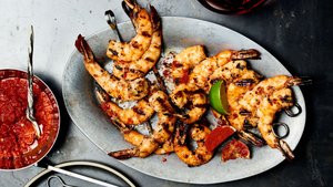 Grilled Garlic-and-Black-Pepper Shrimp
