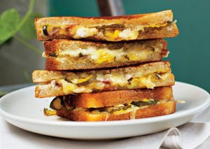 Grilled Ham, Cheese, and Pickle Sandwiches