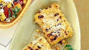 Grilled Polenta with Corn and Parmesan