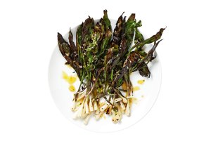 Grilled Ramps With Sherry-Ramp Vinaigrette