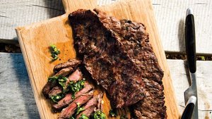 Grilled Skirt Steak with Herb Salsa Verde