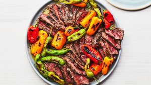 Grilled Steak and Mixed Peppers