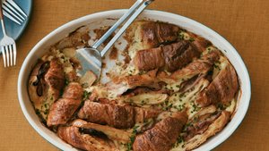 Ham-and-Cheese-Croissant Bake