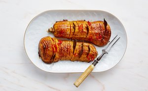 Hasselback Butternut Squash With Bay Leaves