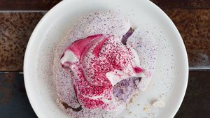 Hibiscus Pavlova With Lemon-Hibiscus Cream