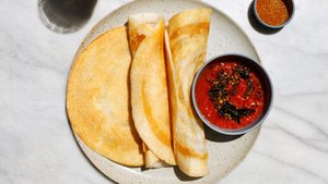 Homestyle Dosas with Tomato Chutney