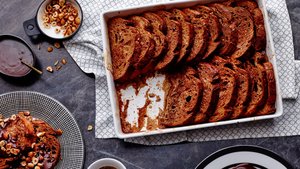 Hot Chocolate Baked French Toast