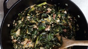 Kimchi Creamed Collard Greens