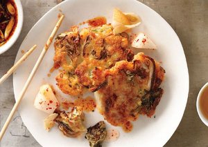 Kimchi Fritters with Soy Dipping Sauce