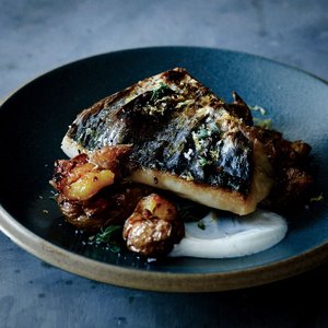 Mackerel with Crushed Potatoes and Oregano