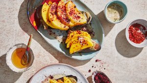 Mango Toast with Hazelnut-Pepita Butter