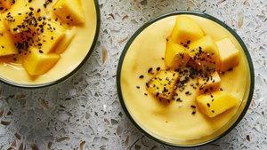 Mango-Yogurt Pudding with Lucuma and Chia Seeds