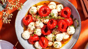 Marinated Mozzarella Balls With Peppadews