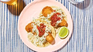 Masa-Battered Swordfish Tacos