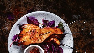 Miso-Glazed Salmon Skewers