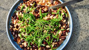 Mixed Bean Salad with Tomato Vinaigrette