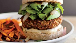 Mushroom and Brown Rice Veggie Burger