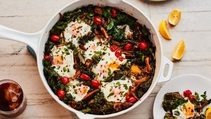 Mushroom and Kale Breakfast Skillet