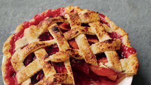 Nectarine, Plum, and Raspberry Pie