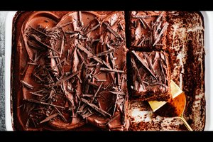 One-Bowl Milk Chocolate Cake With Chocolate-Caramel Frosting