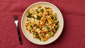 Pasta With Feta, Olives, and Raisins