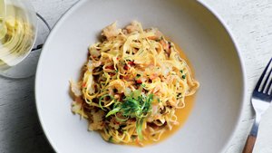Pasta With Rock Shrimp, Chile, and Lemon