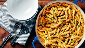 Pasta with Smoky Pumpkin Cream Sauce