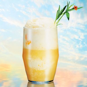 Peach and Fizzy Grapefruit Float