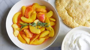 Peach-Tarragon Shortcake