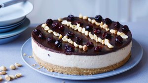 Peanut Butter and Sour Cherry Cheesecake