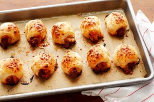 Pigs-in-a-Blanket With Chorizo, Membrillo, and Manchego