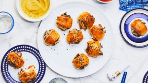 Pigs-in-a-Blanket with Sauerkraut and Mustard