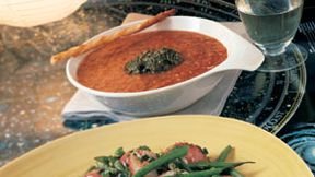 Poached Salmon Fillets with Watercress Mayonnaise