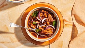 Pork and Chickpea Stew With Cinnamon