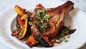 Pork Chops and Squash with Pumpkin Seed Vinaigrette