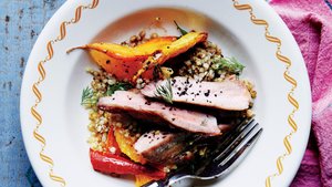 Pork Chops with Carrots and Toasted Buckwheat
