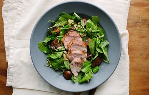 Pork, Mushroom, and Arugula Salad
